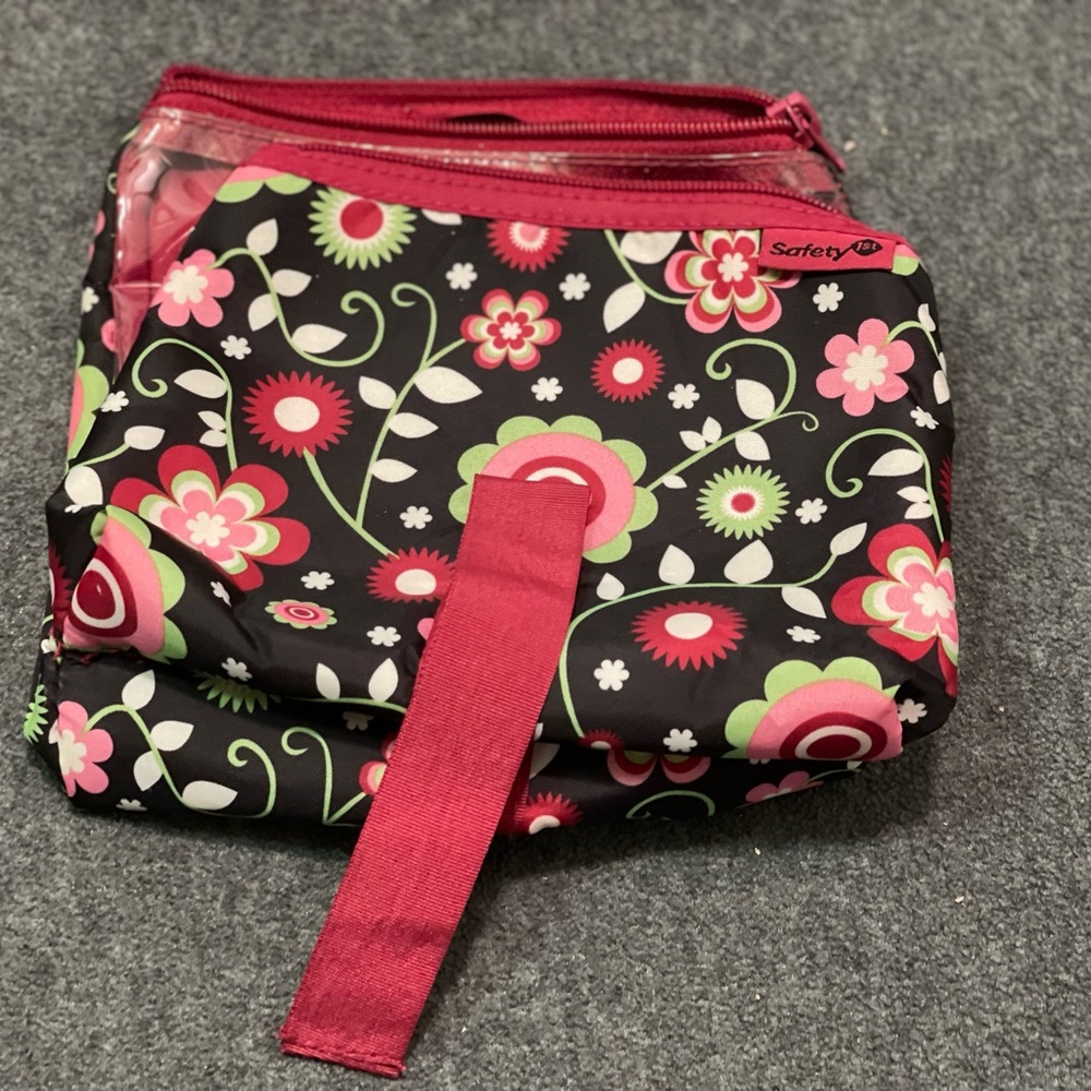 Safety 1st flower 2 pouch zip clutch